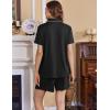 Ekouaer Women’s Maternity Nursing Pajama Sets Button Down Postpartum Pajamas Short Sleeve Breastfeeding Clothes(Black)