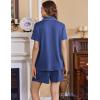 Ekouaer Women’s Maternity Nursing Pajama Sets Button Down Postpartum Pajamas Short Sleeve Breastfeeding Clothes(Blue)