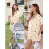 Ekouaer Women’s Maternity Nursing Pajama Sets Button Down Postpartum Pajamas Short Sleeve Breastfeeding Clothes(Cherry Teddy)