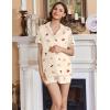 Ekouaer Women’s Maternity Nursing Pajama Sets Button Down Postpartum Pajamas Short Sleeve Breastfeeding Clothes(Cherry Teddy)