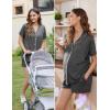 Ekouaer Women’s Maternity Nursing Pajama Sets Button Down Postpartum Pajamas Short Sleeve Breastfeeding Clothes(Dark Grey)