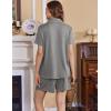 Ekouaer Women’s Maternity Nursing Pajama Sets Button Down Postpartum Pajamas Short Sleeve Breastfeeding Clothes(Middle Grey)