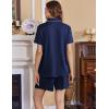 Ekouaer Women’s Maternity Nursing Pajama Sets Button Down Postpartum Pajamas Short Sleeve Breastfeeding Clothes(Navy)