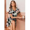 Ekouaer Women’s Nightgown Button Down Nightshirt Short Sleeve Sleepshirt Soft V Neck Sleepwear Pajama Dress(Black Pink Floral)