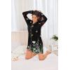 Ekouaer Women’s Nightgown Long Sleeve Nightshirt Button Down Sleepshirt Boyfriend Sleepwear Pajama Dress S-XXL(Butterfly)