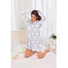 Ekouaer Women’s Nightgown Long Sleeve Nightshirt Button Down Sleepshirt Boyfriend Sleepwear Pajama Dress S-XXL(Gray Star)