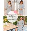 Ekouaer Women’s Nightgown Long Sleeve Nightshirt Button Down Sleepshirt Boyfriend Sleepwear Pajama Dress S-XXL(Stripe)