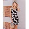 Ekouaer Womens Nightgown Pj Dress for Women Adjustable Spaghetti Chemise Sleeveless V Neck Sleepwear(Black White Love Print)