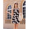 Ekouaer Womens Nightgown Pj Dress for Women Adjustable Spaghetti Chemise Sleeveless V Neck Sleepwear(Black White Love Print)