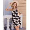 Ekouaer Womens Nightgown Pj Dress for Women Adjustable Spaghetti Chemise Sleeveless V Neck Sleepwear(Black White Love Print)