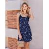 Ekouaer Womens Nightgown Pj Dress for Women Adjustable Spaghetti Chemise Sleeveless V Neck Sleepwear(Blue Moon Print)