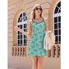 Ekouaer Womens Nightgown Pj Dress for Women Adjustable Spaghetti Chemise Sleeveless V Neck Sleepwear(Green Butterfly Print)