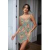 Ekouaer Womens Nightgown Pj Dress for Women Adjustable Spaghetti Chemise Sleeveless V Neck Sleepwear(Pink Flower)