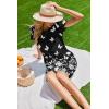 Ekouaer Women’s Nightgown Short Sleeve Sleep Shirt Round Neck T-shirt Dress Soft Nightdress with 2 Pockets S-3XL(Black White Butterfly)