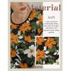 Ekouaer Womens Nightgown Sleep Shirt Dress Satin Patchwork Short Sleeve Sleepwear with Pocket(Flower Print)