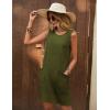 Ekouaer Womens Nightgown Sleeveless Nightgowns for Women with Pocekts Tank Dress Crew Neck Sleepwear S-XXL(Army Green)