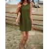 Ekouaer Womens Nightgown Sleeveless Nightgowns for Women with Pocekts Tank Dress Crew Neck Sleepwear S-XXL(Army Green)