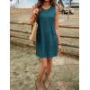Ekouaer Womens Nightgown Sleeveless Nightgowns for Women with Pocekts Tank Dress Crew Neck Sleepwear S-XXL(Blue Green)