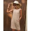 Ekouaer Womens Nightgown Sleeveless Nightgowns for Women with Pocekts Tank Dress Crew Neck Sleepwear S-XXL(Champagne)