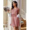 Ekouaer Womens Nightgown Sleeveless Nightgowns for Women with Pocekts Tank Dress Crew Neck Sleepwear S-XXL(Dark Pink)