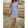 Ekouaer Womens Nightgown Sleeveless Nightgowns for Women with Pocekts Tank Dress Crew Neck Sleepwear S-XXL(Light Blue)