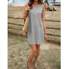 Ekouaer Womens Nightgown Sleeveless Nightgowns for Women with Pocekts Tank Dress Crew Neck Sleepwear S-XXL(Light Grey)