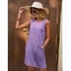 Ekouaer Womens Nightgown Sleeveless Nightgowns for Women with Pocekts Tank Dress Crew Neck Sleepwear S-XXL(Lilac)