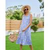 Ekouaer Women’s Nightgowns Long Sleeveless Night gown with Pockets Soft Ladies Nightdress(Blue Birds)