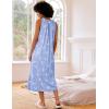 Ekouaer Women’s Nightgowns Long Sleeveless Night gown with Pockets Soft Ladies Nightdress(Blue Birds)