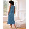 Ekouaer Women’s Nightgowns Long Sleeveless Night gown with Pockets Soft Ladies Nightdress(Dog Footprints)