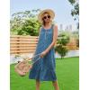 Ekouaer Women’s Nightgowns Long Sleeveless Night gown with Pockets Soft Ladies Nightdress(Dog Footprints)