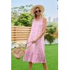 Ekouaer Women’s Nightgowns Long Sleeveless Night gown with Pockets Soft Ladies Nightdress(Floral Pink)