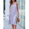 Ekouaer Women’s Nightgowns Long Sleeveless Night gown with Pockets Soft Ladies Nightdress(Floral Purple)