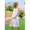 Ekouaer Women’s Nightgowns Long Sleeveless Night gown with Pockets Soft Ladies Nightdress(Leaf Blue)