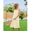 Ekouaer Women’s Nightgowns Long Sleeveless Night gown with Pockets Soft Ladies Nightdress(Lemon)