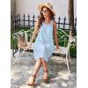 Ekouaer Women’s Nightgowns Long Sleeveless Night gown with Pockets Soft Ladies Nightdress(Light Blue)