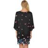Ekouaer Women’s Sleepshirt Deep V Neck Nightgown Batwing Nightshirt Oversized Sleepwear(Black Butterfly)