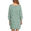 Ekouaer Women’s Sleepshirt Deep V Neck Nightgown Batwing Nightshirt Oversized Sleepwear(Green White Flower)