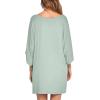 Ekouaer Women’s Sleepshirt Deep V Neck Nightgown Batwing Nightshirt Oversized Sleepwear(Light Green)