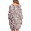 Ekouaer Women’s Sleepshirt Deep V Neck Nightgown Batwing Nightshirt Oversized Sleepwear(Pink Leopard)