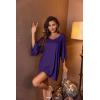 Ekouaer Women’s Sleepshirt Deep V Neck Nightgown Batwing Nightshirt Oversized Sleepwear(Purple)
