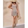 Ekouaer Women’s Tank Nightgown V Neck Sleepshirts Soft Sleeveless Chemise Nightdress S-XXL(Colorful Stripe)