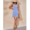 Ekouaer Women’s Tank Nightgown V Neck Sleepshirts Soft Sleeveless Chemise Nightdress S-XXL(Light Blue)