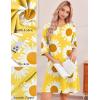 Ekouaer Zip Up Robes for Women Short Waffle Bathrobe Lightweight house coat 3/4 Sleeve Soft Nightgown with Pockets S-3XL
