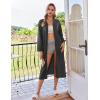 Ekouaer Zipper Robes for Women Long Knit Bathrobes Lightweight Full Length Housecoat with Pockets Nightgown S-3XL(Deep Gray)