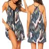 Ekouaer Women’s Nightgown Sexy V Neck Sleepwear Dress Adjustable Strap Tank Sleep Shirts Summer Soft Racerback Night Dress