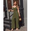 Ekouaer Jumpsuits for Women Sleeveless Spaghetti Strap Womens Jumpsuit One Piece Wide Leg Summer Romper With Pockets 2026(Army Green)