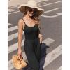 Ekouaer Jumpsuits for Women Sleeveless Spaghetti Strap Womens Jumpsuit One Piece Wide Leg Summer Romper With Pockets 2026(Black)