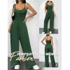 Ekouaer Jumpsuits for Women Sleeveless Spaghetti Strap Womens Jumpsuit One Piece Wide Leg Summer Romper With Pockets 2026(Bright Green)