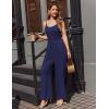 Ekouaer Jumpsuits for Women Sleeveless Spaghetti Strap Womens Jumpsuit One Piece Wide Leg Summer Romper With Pockets 2026(Navy Blue)